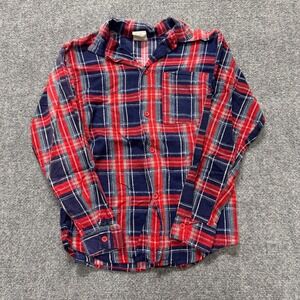 VTG Sostanza Dress Shirt Women's S Plaid Made In USA 100% Cotton Button Up